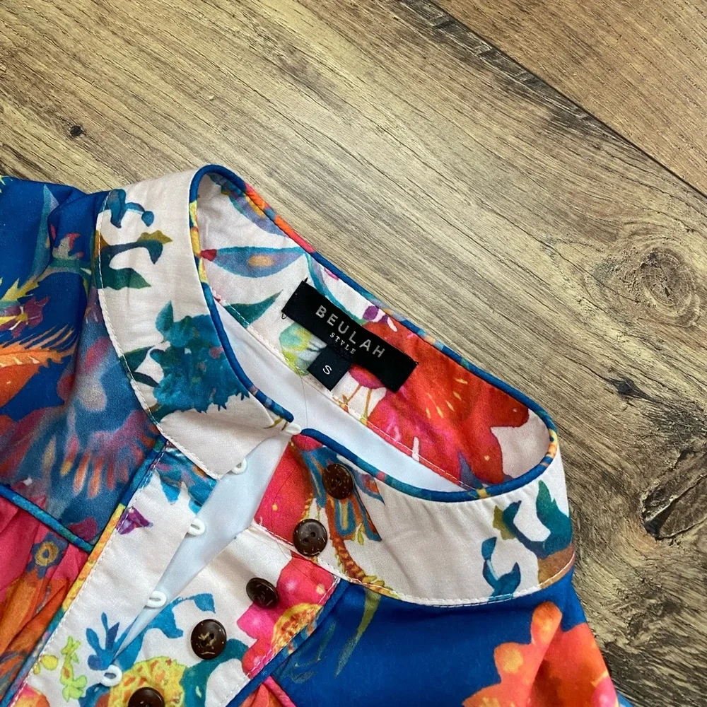 Beulah Style Ginger Floral Dress Size S - Picture 2 of 4